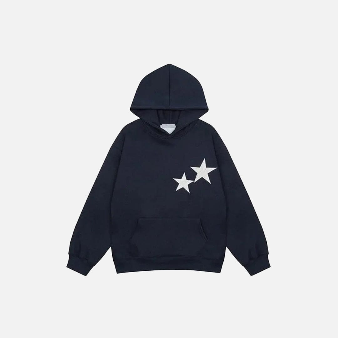 Hoodie Elvar Bleu marine — Hoodie Streetwear Y2K ShineAndGlory