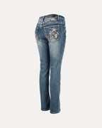 Embroidered Bootcut Jeans
