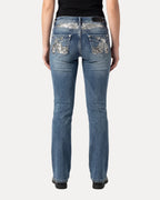 Embroidered Bootcut Jeans
