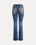 Embroidered Flare Jeans