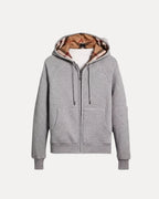 Checked Zip Hoodie
