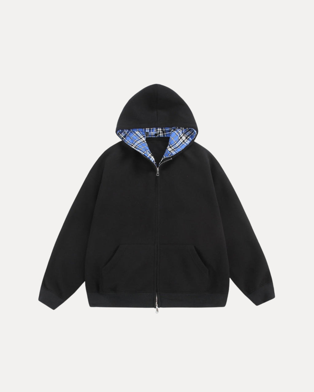 Checkered Zip Hoodie