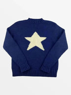 Pull en Maille Star Knit Bleu — Pull Knit Streetwear Y2K ShineAndGlory