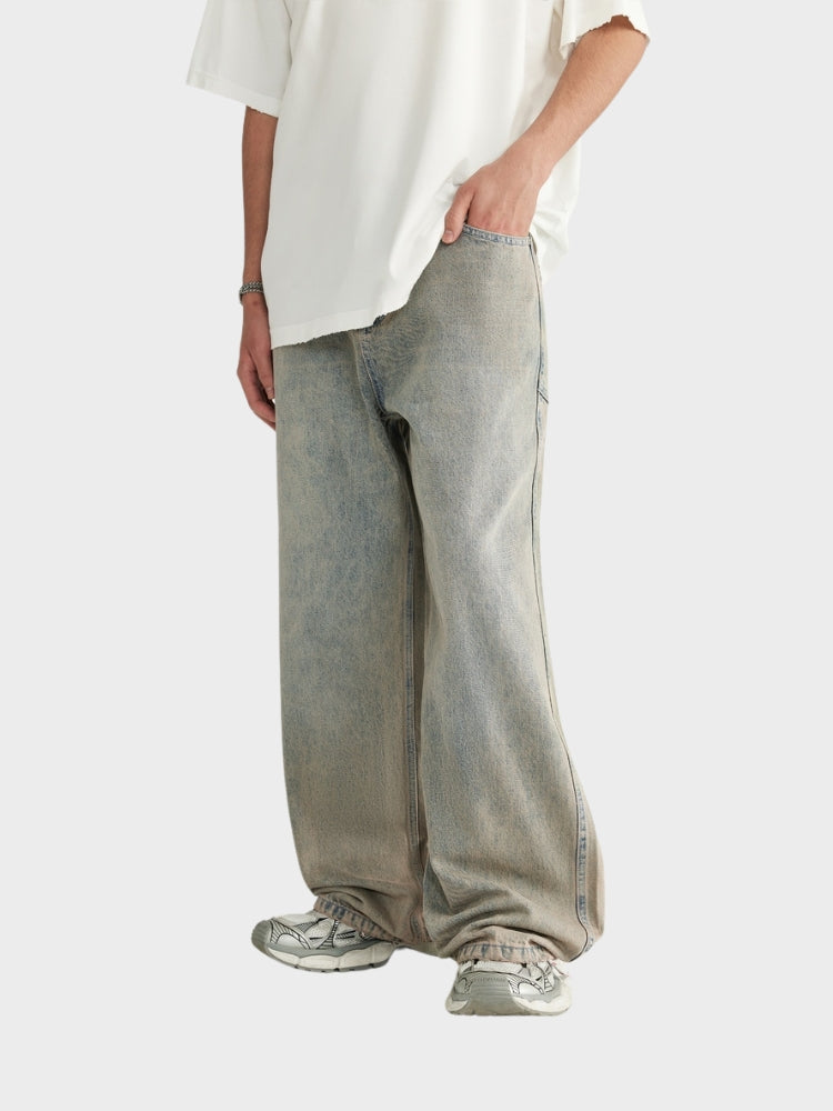 DCRB Baggy Denim Jeans - Gris claro
