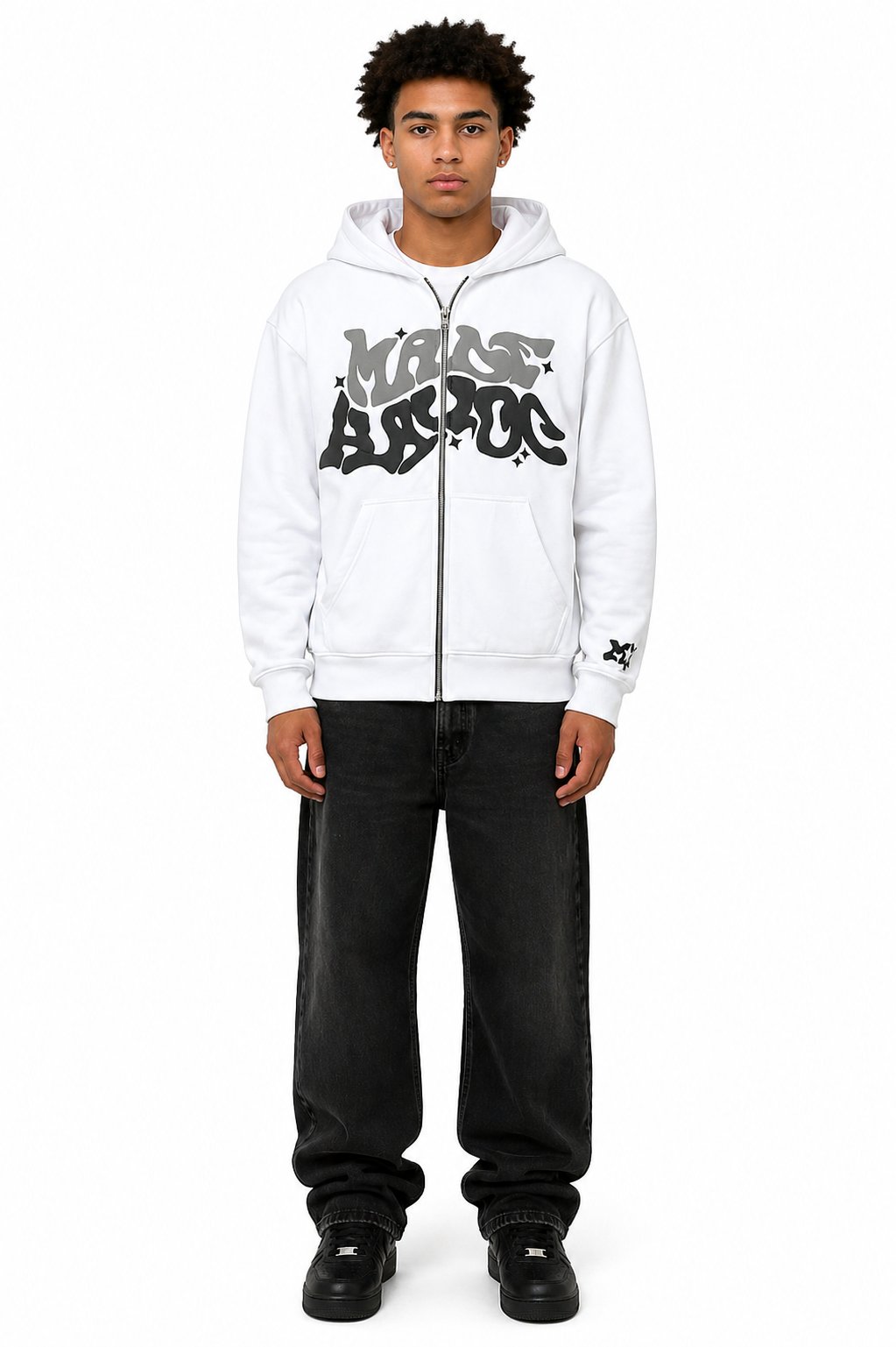 Mave Zip Hoodie Weiß