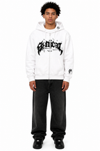 Stotik Zip Hoodie White