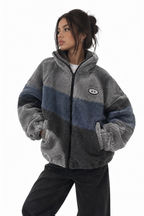 City Fleece Jacke grau