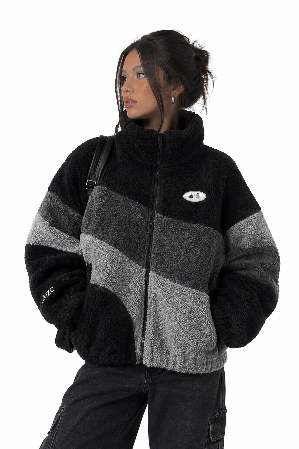 City Fleece Jacke Schwarz