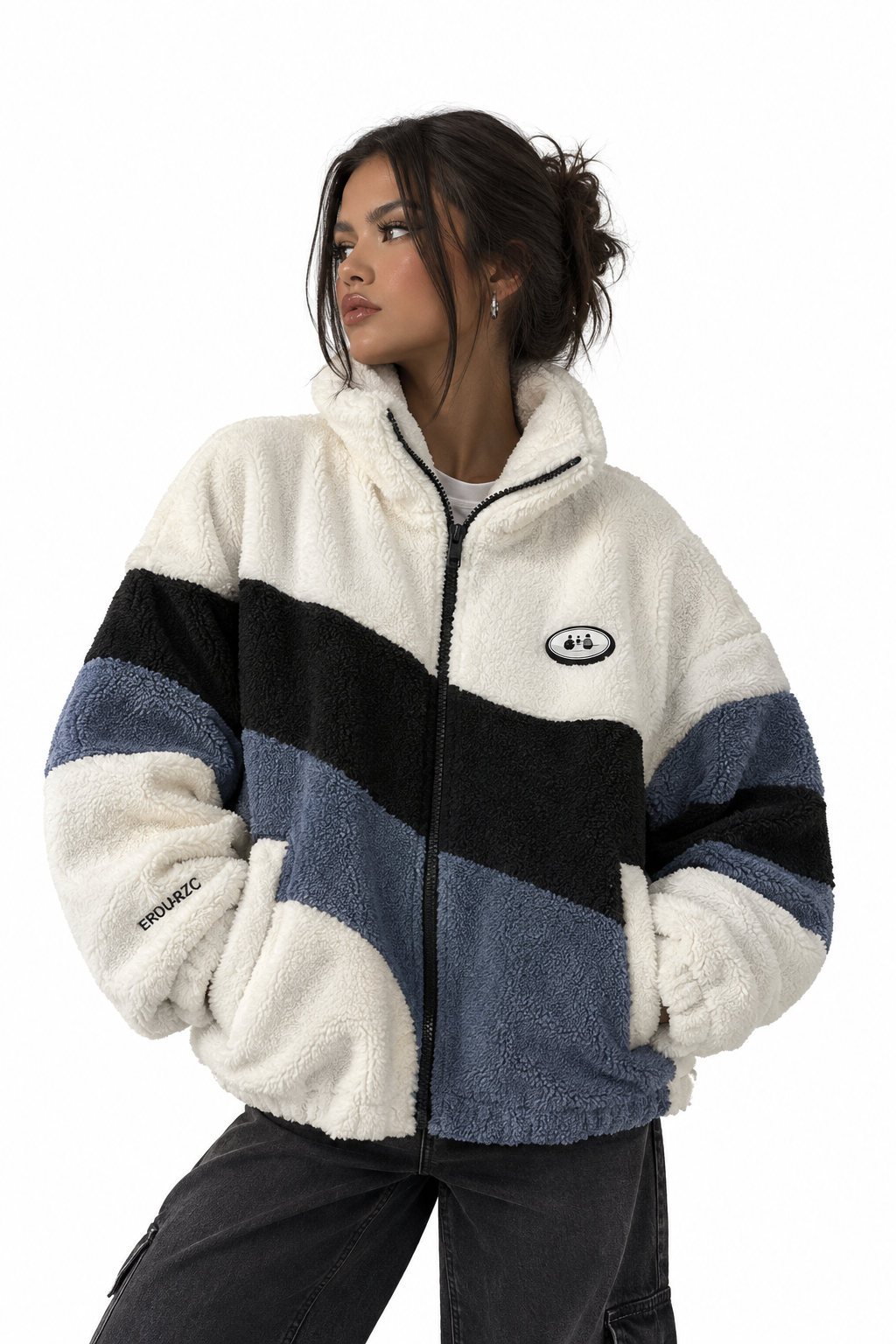 City Fleece Jacke Weiß