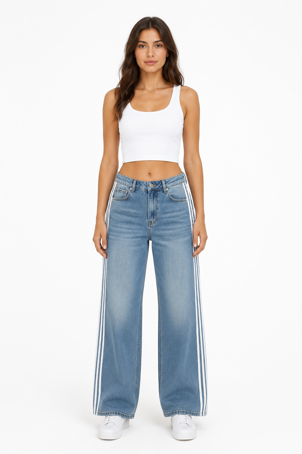 3 Stripes Jeans Blau
