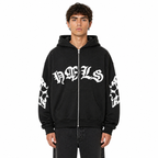 Sudadera con capucha y cremallera "Typographik"
