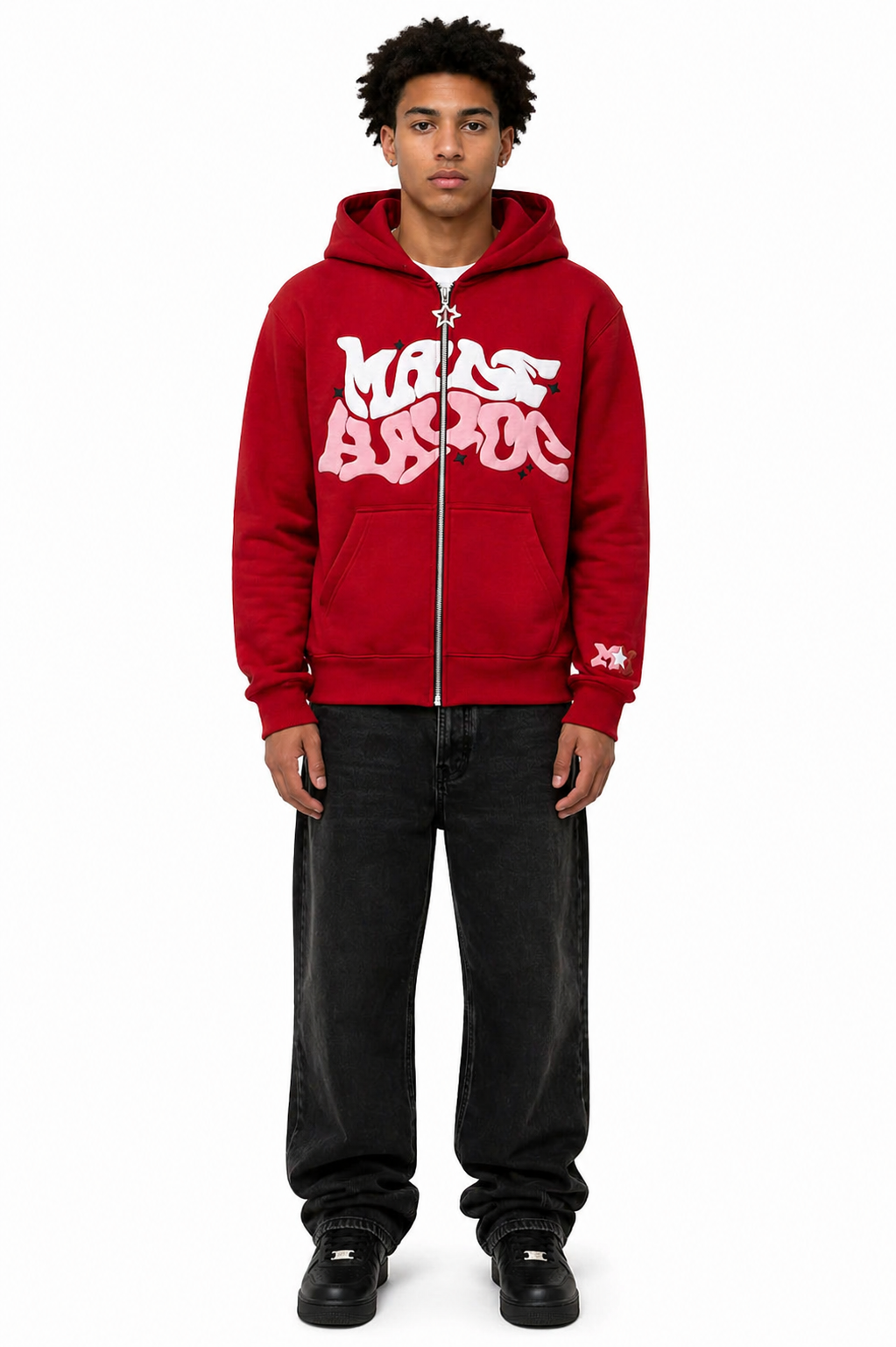 Sudadera con capucha y cremallera "Graph"