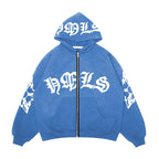 Sudadera con capucha y cremallera "Typographik"