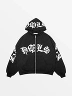 Sudadera con capucha y cremallera "Typographik"