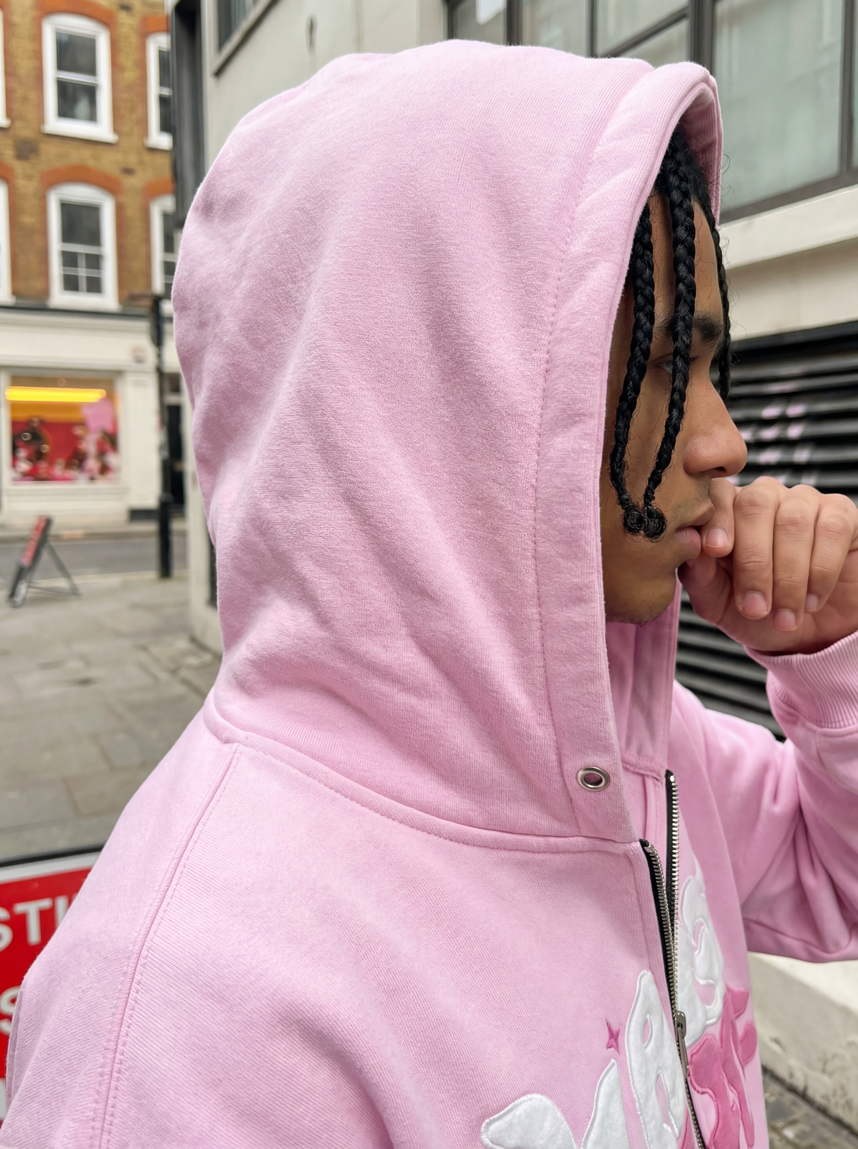Sudadera con capucha y cremallera "Graph"