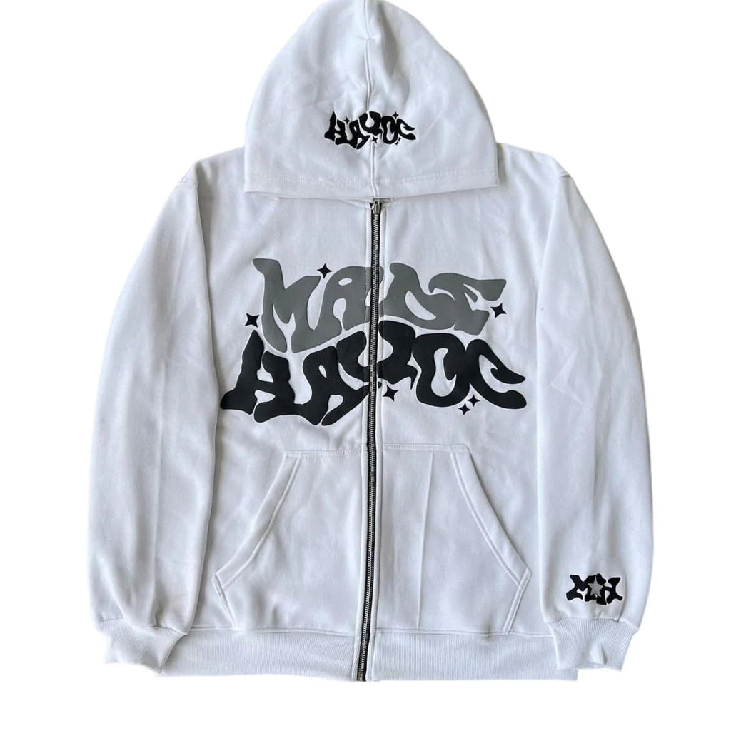 Sudadera con capucha y cremallera "Graph"