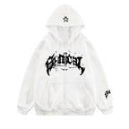 Stotik Zip Hoodie White